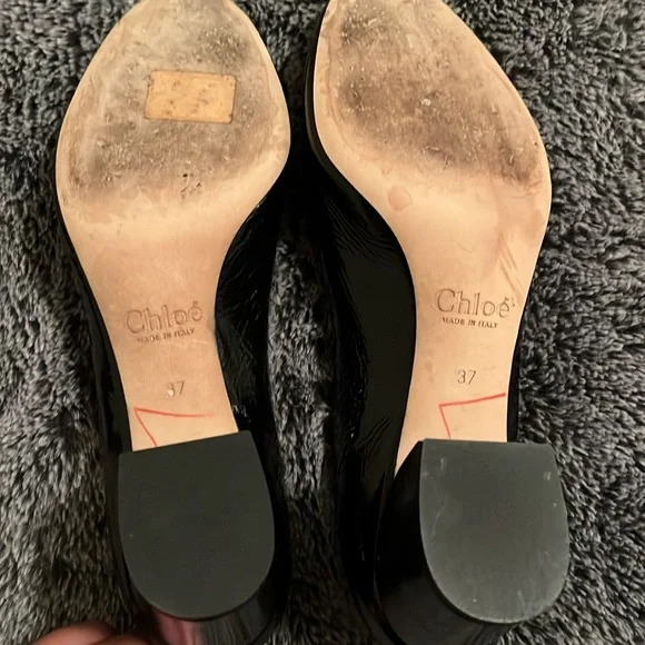 Chloe Black patent solid heels size 37 EUR 6,5 USA. - Picture 6 of 15